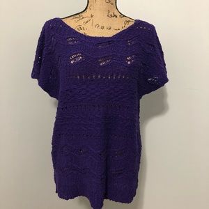 {Chico’s} Crochet Knit Sweater